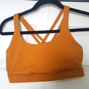 Lululemon, size 4, sports bra with removable cups, mustard color